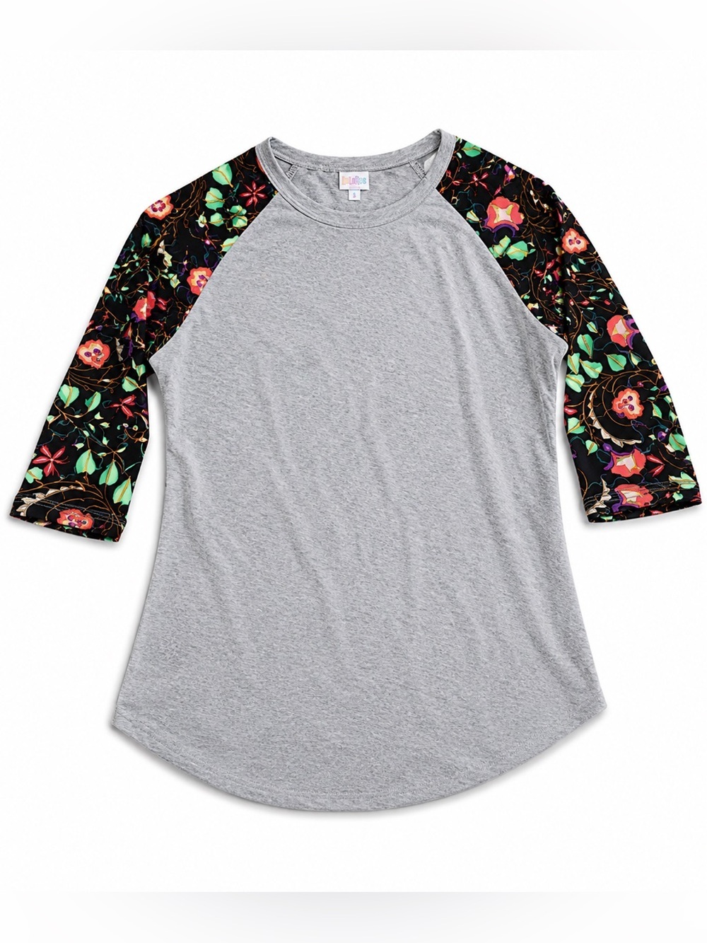 LuLaRoe gently worn 3/4 sleeve baseball style top